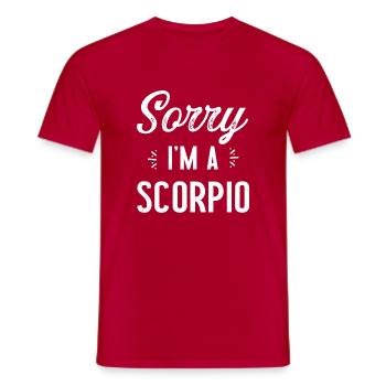 Sorry i am a scorpio horoscope zodiac sign - T-shirt homme - rouge - Devant - AI Model Male 178 dark (178cm)