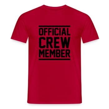 Crew Member - Men's T-Shirt - red - Front - AI Model Male 178 dark (178cm)