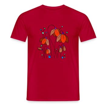 Fleur - T-shirt homme - rouge - Devant - AI Model Male 178 dark (178cm)