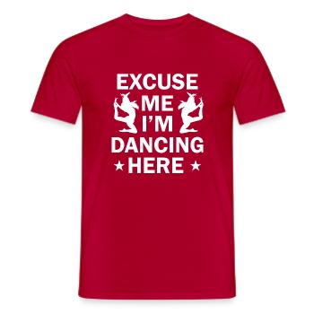Danse Danse Musique - T-shirt homme - rouge - Devant - AI Model Male 178 dark (178cm)