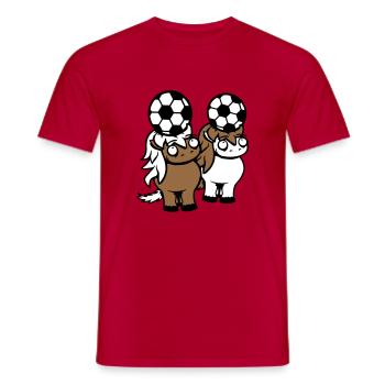 Horses Soccer Team Ball Game Header Club Fan - Men's T-Shirt - red - Front - AI Model Male 178 dark (178cm)