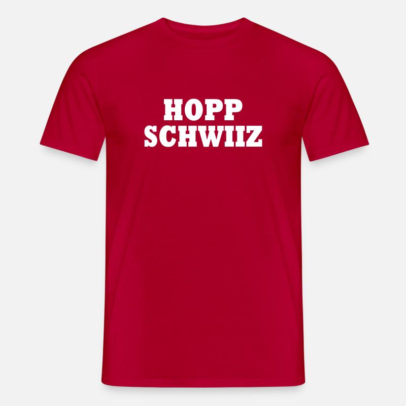 Hopp schwiiz - Männer T-Shirt - Rot