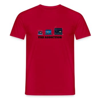🤿 Aquarium "The Addiction" Shirt 🤿 - Men's T-Shirt - red - Front - AI Model Male 178 dark (178cm)