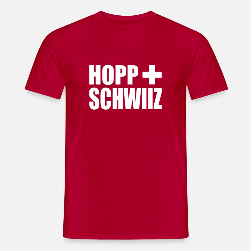 Hopp schwiiz - Männer T-Shirt - Rot