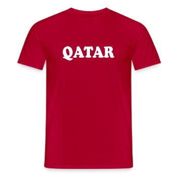 Qatar - Men's T-Shirt - red - Front - AI Model Male 178 dark (178cm)