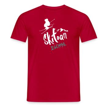 Skifahren Ischgl - Männer T-Shirt - Rot - Vorne - AI Model Male 178 dark (178cm)