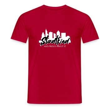 Stadtkind and proud about it - Männer T-Shirt - Rot - Vorne - AI Model Male 178 dark (178cm)