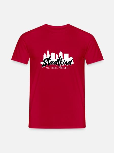 Stadtkind and proud about it - Männer T-Shirt - Rot