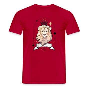 Lion 1 - T-shirt homme - rouge - Devant - AI Model Male 178 dark (178cm)