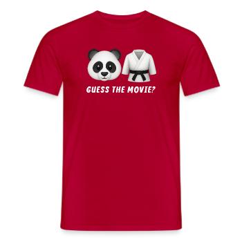 Errate den Film Lustig Humorvoll - Männer T-Shirt - Rot - Vorne - AI Model Male 178 dark (178cm)