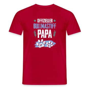 bullmastiff dogs dad - Men's T-Shirt - red - Front - AI Model Male 178 dark (178cm)