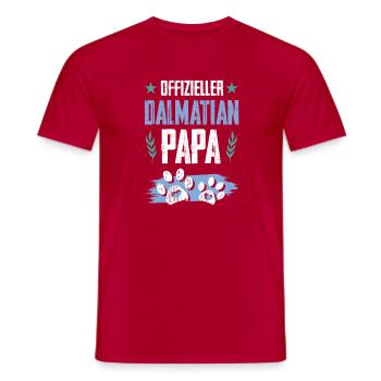 dalmatian dogs dad - Men's T-Shirt - red - Front - AI Model Male 178 dark (178cm)