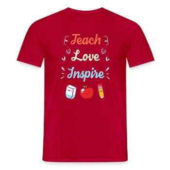 Special Needs School Teacher Special Education Pedagogue - Men's T-Shirt - red - Front - AI Model Male 178 dark (178cm)