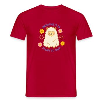 T-shirt Alpaga, peluchez-le trop mignon - T-shirt homme - rouge - Devant - AI Model Male 178 dark (178cm)