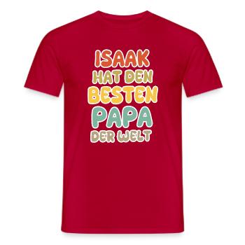 Dire Isaac - T-shirt homme - rouge - Devant - AI Model Male 178 dark (178cm)