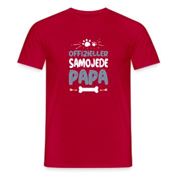 SAMOJEDE - Männer T-Shirt - Rot - Vorne - AI Model Male 178 dark (178cm)