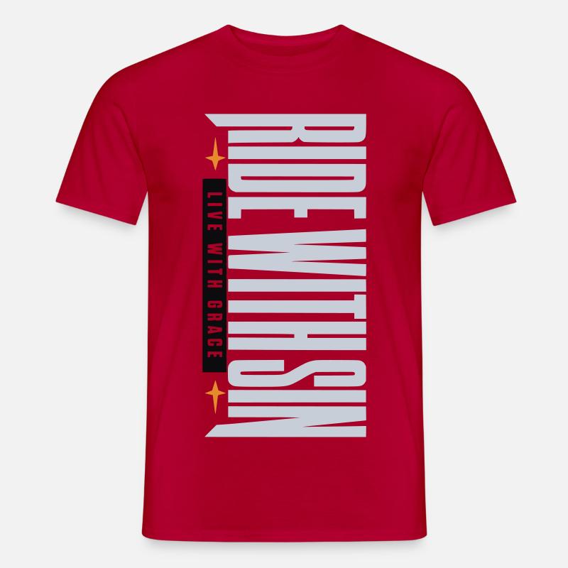 Sinners Live With Grace - Männer T-Shirt - Rot