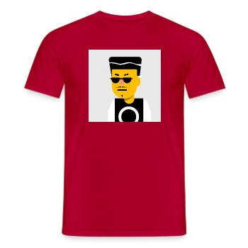 Flashy DJ with Black Sunglasses - Men's T-Shirt - red - Front - AI Model Male 178 dark (178cm)