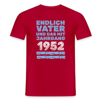 Vater 1952 - Männer T-Shirt - Rot - Vorne - AI Model Male 178 dark (178cm)