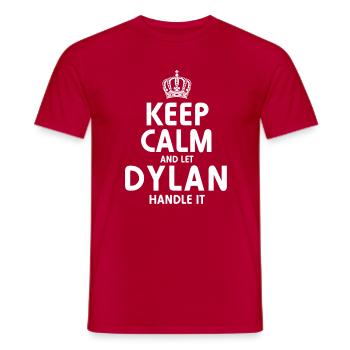 DYLAN: Regeln Sie es - Männer T-Shirt - Rot - Vorne - AI Model Male 178 dark (178cm)