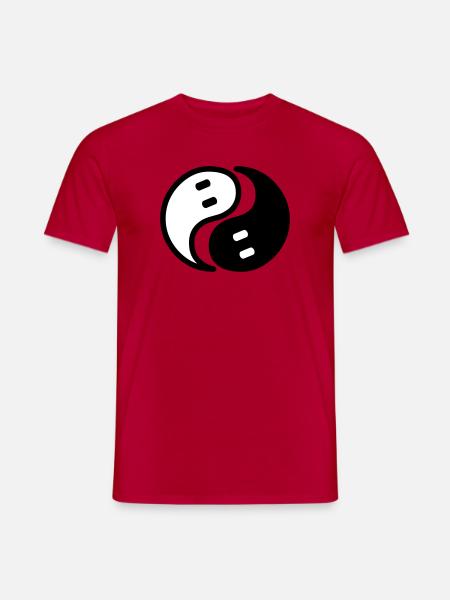 Ghost Yin Yang - Men's T-Shirt - red