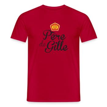 Père de Gille - Carnaval - T-shirt homme - rouge - Devant - AI Model Male 178 dark (178cm)