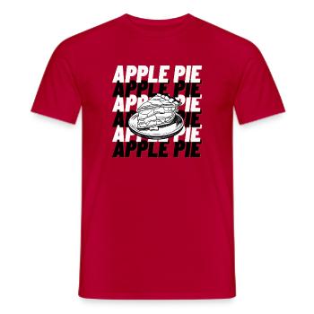 Gesundes Apfelkuchen-Rezept - Männer T-Shirt - Rot - Vorne - AI Model Male 178 dark (178cm)