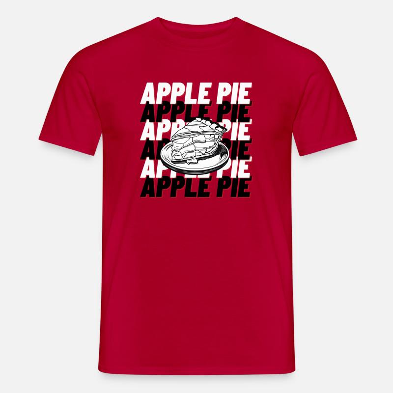 Gesundes Apfelkuchen-Rezept - Männer T-Shirt - Rot