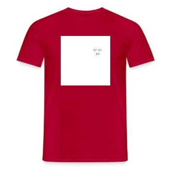 WE GO JIM Hoodie - Männer T-Shirt - Rot - Vorne - AI Model Male 178 dark (178cm)