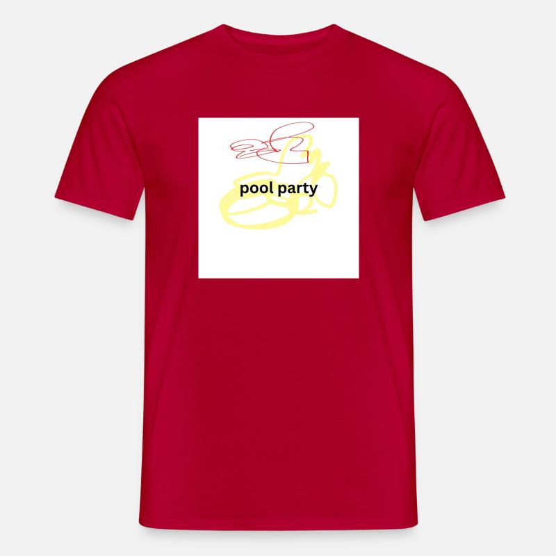pool party - Männer T-Shirt - Rot