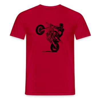 Supermoto - Männer T-Shirt - Rot - Vorne - AI Model Male 178 dark (178cm)
