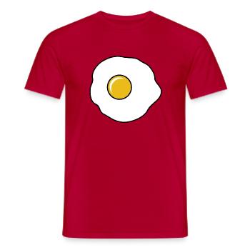 Spiegelei - Männer T-Shirt - Rot - Vorne - AI Model Male 178 dark (178cm)