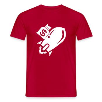 Bitcoin Trading Crypto Stocks - T-shirt homme - rouge - Devant - AI Model Male 178 dark (178cm)