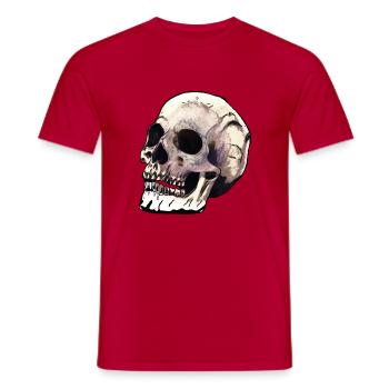 Skull Dimension - Männer T-Shirt - Rot - Vorne - AI Model Male 178 dark (178cm)