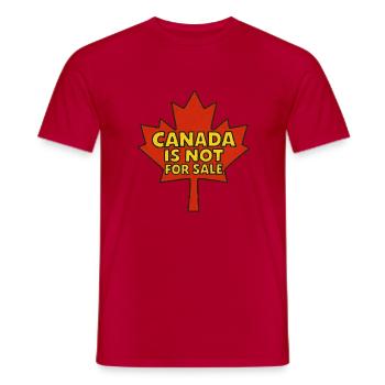 Canada is not for sale - Men's T-Shirt - red - Front - AI Model Male 178 dark (178cm)