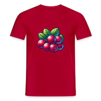 Cranberry Berries - Men's T-Shirt - red - Front - AI Model Male 178 dark (178cm)