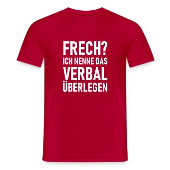 Impudent? J’appelle cela verbalement supérieur. - T-shirt homme - rouge - Devant - AI Model Male 178 dark (178cm)