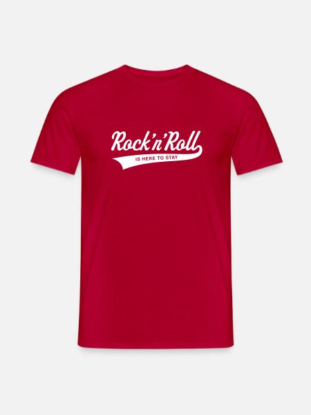 Rock 'n' Roll Is Here To Stay (Musik) - Männer T-Shirt - Rot