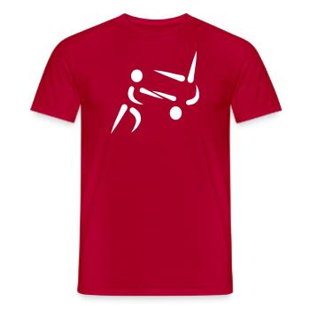 Aikido - Men's T-Shirt - red - Front - AI Model Male 178 dark (178cm)