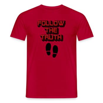 Conspiracy Theories gift idea - Men's T-Shirt - red - Front - AI Model Male 178 dark (178cm)
