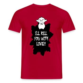Je vais te tuer avec amour NOUVEAU Design 2018 - T-shirt homme - rouge - Devant - AI Model Male 178 dark (178cm)