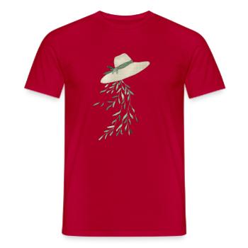 Blaetterhut - Männer T-Shirt - Rot - Vorne - AI Model Male 178 dark (178cm)