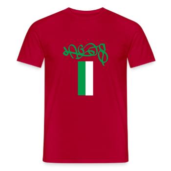 Lagos Nigeria Flagge mit Street-Art Schriftzug - Männer T-Shirt - Rot - Vorne - AI Model Male 178 dark (178cm)