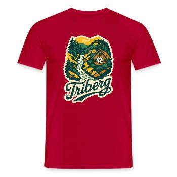 Triberg Wasserfälle Schwarzwald - Männer T-Shirt - Rot - Vorne - AI Model Male 178 dark (178cm)