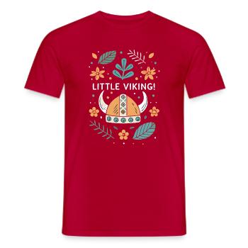 Petit Viking Floral - T-shirt homme - rouge - Devant - AI Model Male 178 dark (178cm)