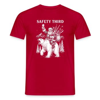 Sécurité Troisième Coffre-fort de Noël sarcastique drôle - T-shirt homme - rouge - Devant - AI Model Male 178 dark (178cm)