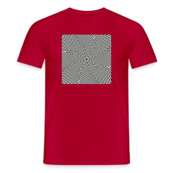 Starburst optisches Labyrinth - Männer T-Shirt - Rot - Vorne - AI Model Male 178 dark (178cm)
