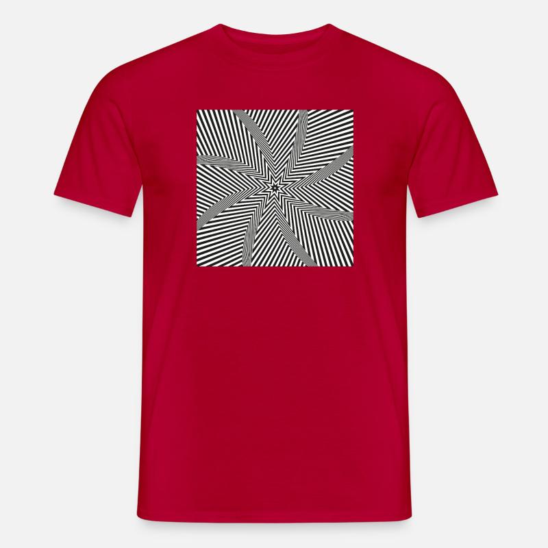Starburst optisches Labyrinth - Männer T-Shirt - Rot