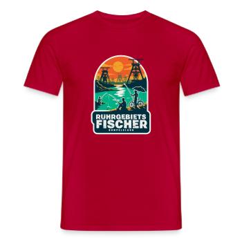 Ruhrgebietsfischer - Männer T-Shirt - Rot - Vorne - AI Model Male 178 dark (178cm)