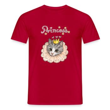 Couronne de la Princesse Chatte - T-shirt homme - rouge - Devant - AI Model Male 178 dark (178cm)